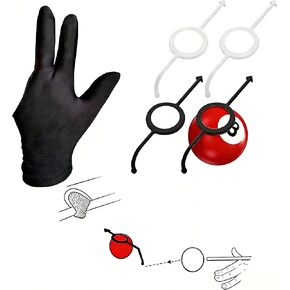 5-Pack Billiard Training Aids, Billiards Angle Trainer for 2-1/4" Balls, Improve Shot Accuracy, Ideal for Beginners & Intermediate Players, Includes Billiard Glove (White/Black) in Saudi Arabia
