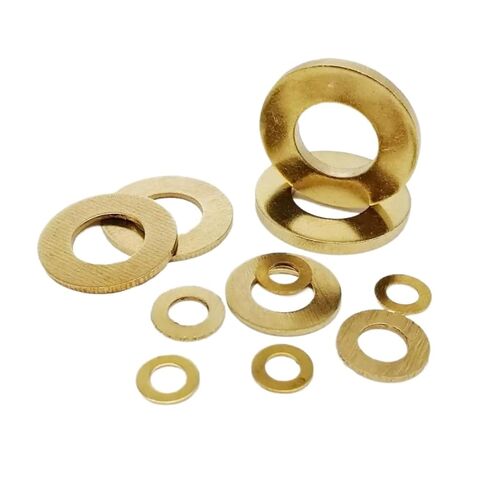 10/50pcs GB97 DIN125 Solid Brass Copper Flat Washer Plain Gasket Pad Meson for M2 M2.5 M3 M4 M5 M6 M8 M10 M12 Screw Bolt(50pcs M5x10x0.8mm) in Saudi Arabia