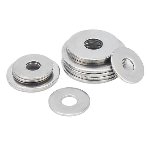 M2.5 M3 M3.5 M4 M5 M6 M8 M10 M12 M14 M16 GB96 304 Stainless Steel Large Size Flat Washer Plain Gasket 2/50PCS(25pcs M6) in Kuwait