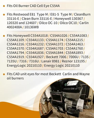 Flame Detector Wiring Harness Fit for Brackett A, AF, AFG, NX, SR, SF and RW Burners, Replace 7006U 7135U C554A1687 Model,30In in Kuwait