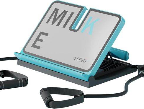 لوح مائل قابل للتعديل بـ 9 مستويات من مايك سبورت، نقالة ربلة الساق من الفولاذ الكربوني بوزن 600 رطل، لوح توازن مائل 3 في 1 للتمدد، وأشرطة المقاومة، والجلوس - معدات الصالة الرياضية واللياقة البدنية المنزلية in Kuwait