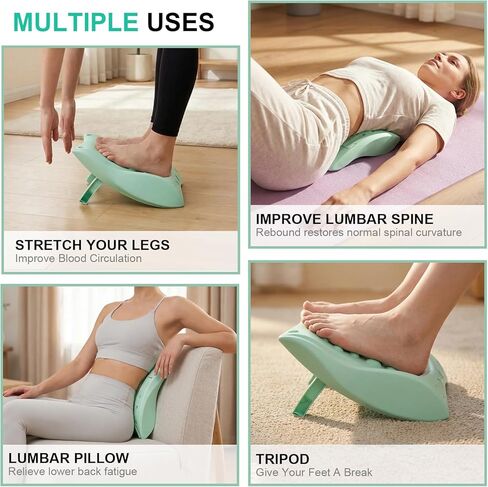 4-in-1 Slant Board & Back Stretcher – Adjustable Calf Stretch Board, Lumbar Pillow, and Foot Rest for Deep Muscle Relief, Post-Workout Recovery, and Injury Prevention in Saudi Arabia