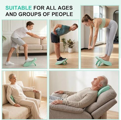 4-in-1 Slant Board & Back Stretcher – Adjustable Calf Stretch Board, Lumbar Pillow, and Foot Rest for Deep Muscle Relief, Post-Workout Recovery, and Injury Prevention in Saudi Arabia