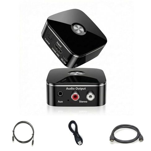 محول مستخرج الصوت HDMI ARC، مع مستقبل صوت بلوتوث 5.3 رقمي إلى محول صوت تناظري، محول SPDIF/HDMI ARC RCA مع زر التحكم لمقبس ستيريو L/R 3.5 مم للتلفزيون in Kuwait