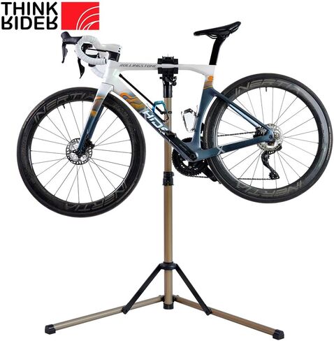 حامل إصلاح الدراجة ThinkRider مع ارتفاع قابل للتعديل، حامل خدمة الدراجة قابل للطي للمنزل والمتجر، منصات عمل الدراجة للدراجات الجبلية ودراجات الطرق - بحد أقصى 65 رطلاً in Kuwait
