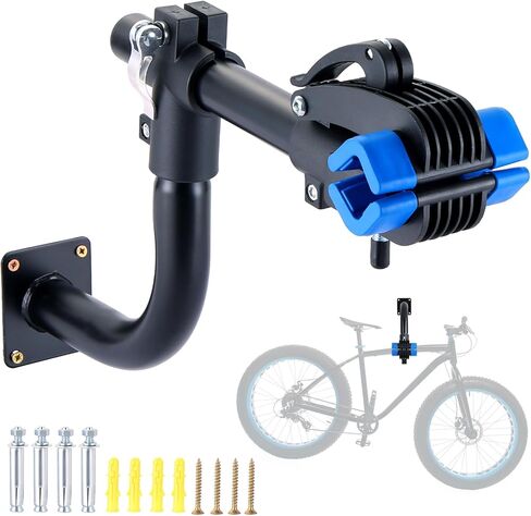 Bike Repair Stand, Curved Wall Mount Bike Work Stand with 4 Metal Expansion Screws for Road & Mountain Bikes, Space-Saving Bicycle Repair Stand with Adjustable Clamp, Wall Workbench Bike Mount for Bicycle Maintenance, DIY Bike Repair in Saudi Arabia