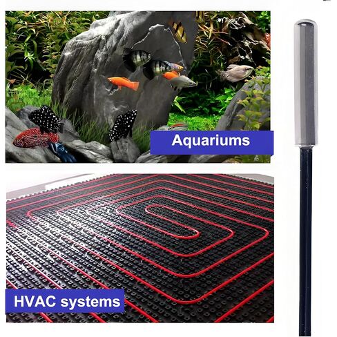 10K Temperature Sensor Probe, 3950 NTC Thermistor Accuracy 1% 5pcs 1M, Waterproof Stainless Steel Temp Probe, Digital Temp Thermostat Extension Cable for Refrigerator, Aquarium, Water Dispenser Parts in Kuwait