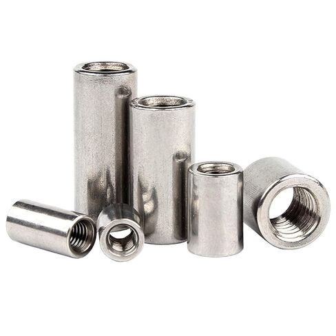 M3 M4 M5 M6 M8 M10 M12 M14 M16 A2 304 Stainless Steel Extend Long Lengthen Round Coupling Connector Joint Sleeve Nut(Length 12mm) in Saudi Arabia