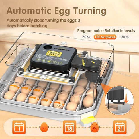 حاضنات لتفريخ البيض حاضنة البيض للمزرعة المنزلية في المختبر مع تقليب البيض التلقائي للدجاج والبط والأوز والسمان 48 بيضة in Kuwait