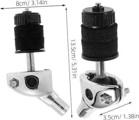 حامل مكدس الصنج مرفق حامل الصنج المتين واللباد لطبل الإيقاع، تصميم بسيط لسهولة التركيب يضيف صنجًا إضافيًا in Kuwait