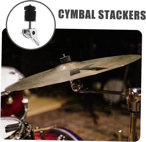 حامل مكدس الصنج مرفق حامل الصنج المتين واللباد لطبل الإيقاع، تصميم بسيط لسهولة التركيب يضيف صنجًا إضافيًا in Kuwait