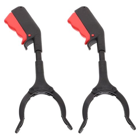 2pcs Garbage Grabber Tongs Trash Picker Tool 28cm Iron Tube Portable Reaching Tool for Outdoor Litter Pickup and Sanitation Use in Saudi Arabia