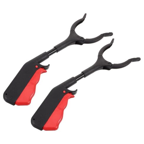 Alipis 2pcs 28cm Trash Picker Grabber Tool with Iron Tube Handle, Portable Lightweight Garbage Clip for Sanitation, Long Reach Grabber for Outdoor Trash Pickup and Home Use in Saudi Arabia