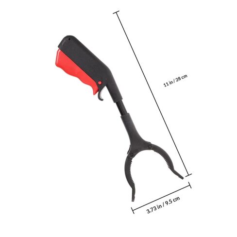 Alipis 2pcs 28cm Trash Picker Grabber Tool with Iron Tube Handle, Portable Lightweight Garbage Clip for Sanitation, Long Reach Grabber for Outdoor Trash Pickup and Home Use in Saudi Arabia