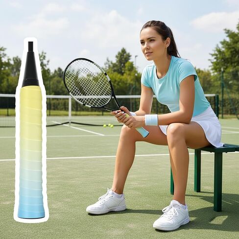 6 Pack Badminton Grip, Tennis Tape for Racket Grip, Non-Slip Absorbent Racket Tapes for Badminton, Golf, Baseball Bat, Pickleball, Gradient Color in Saudi Arabia
