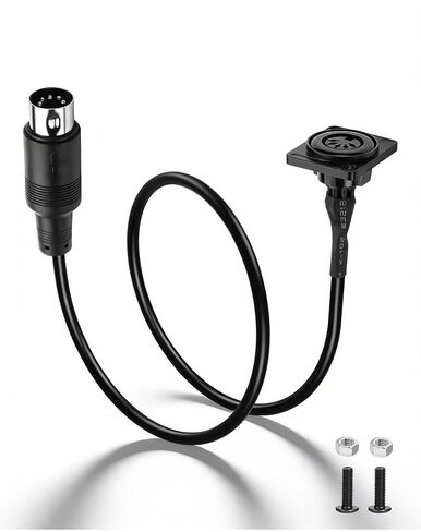 CERRXIAN 5 Pin DIN MIDI Extension Cable, Panel Mount D-Type Female to Male 5-Pin MIDI Audio Adapter for Keyboard, Synthesizer, Pedalboard, Piano & Guitar - 1.64FT in Saudi Arabia