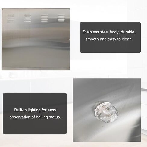 INTSUPERMAI HEJ-201 Commercial Desktop Electric Rotary Chicken Roaster Oven 12KW Stainless Steel Chicken Roaster Machine for 36-42 Chickens, Temperature Control 360° Auto Rotation 220V in Kuwait