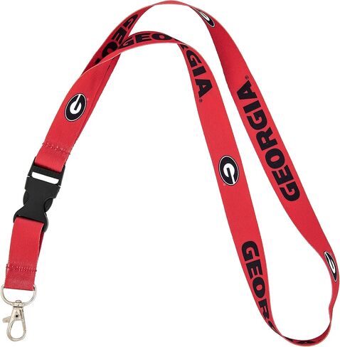 صبار الصحراء جامعة جورجيا البلدغ UGA Dawgs مفاتيح السيارة معرف شارة حامل الحبل سلسلة المفاتيح انفصال مشبك المفاجئة (أسود) in Kuwait