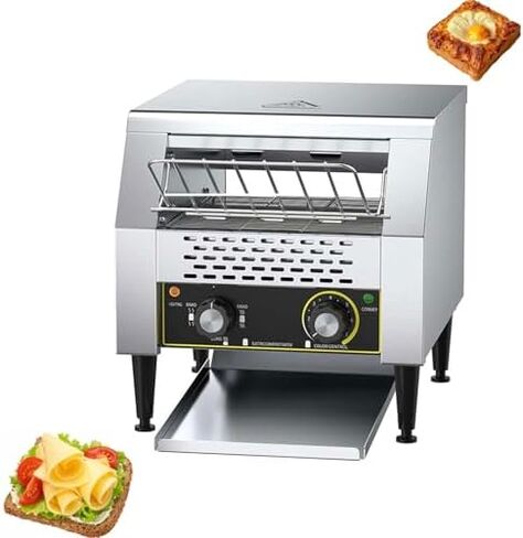 Commercial Conveyor Toaster, Heavy Duty Stainless Steel Electric Oven with Adjustable Speed for Restaurants, Cafes, Bakeries in Saudi Arabia