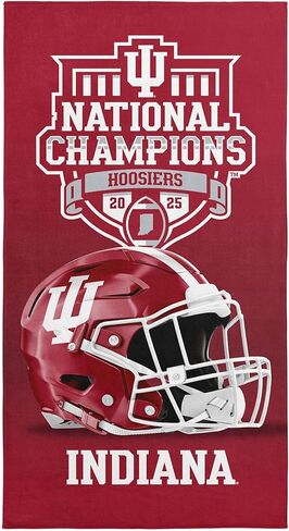 منشفة الشاطئ Northwest NCAA Football Champions Indiana Hoosiers، تصميم الفريق، 30 × 60 بوصة in Saudi Arabia