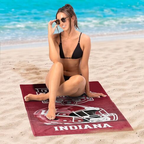 منشفة الشاطئ Northwest NCAA Football Champions Indiana Hoosiers، تصميم الفريق، 30 × 60 بوصة in Saudi Arabia
