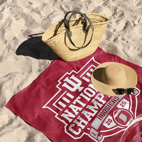 منشفة الشاطئ Northwest NCAA Football Champions Indiana Hoosiers، تصميم الفريق، 30 × 60 بوصة in Saudi Arabia