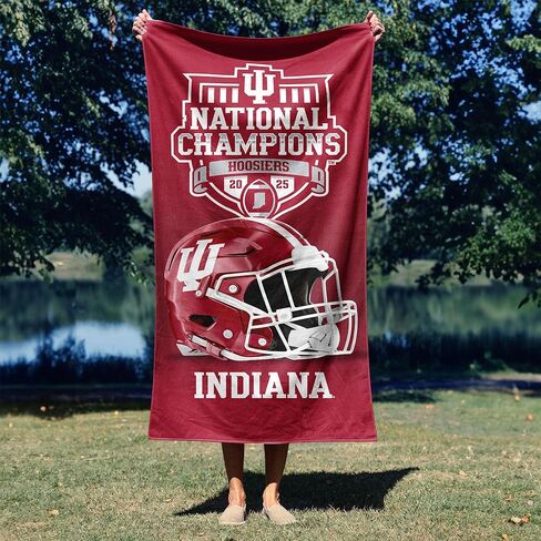 منشفة الشاطئ Northwest NCAA Football Champions Indiana Hoosiers، تصميم الفريق، 30 × 60 بوصة in Saudi Arabia