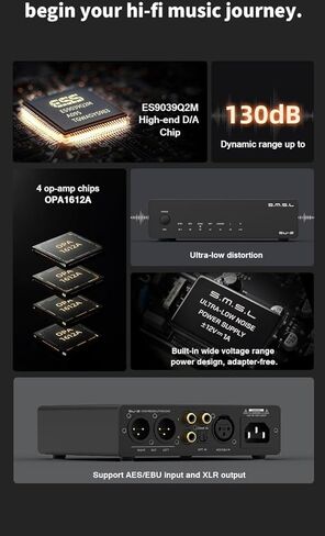 Fanmusic SMSL SU-2 Decoder High Resolution ES9039Q2M 4 op-amp Chips OPA1612A THD+N 0.00006% SINAD 123.5dB DAC in Saudi Arabia