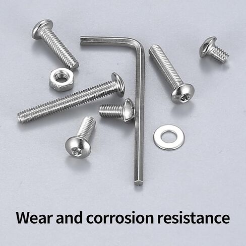 مجموعة متنوعة من البراغي M3 M4 M5 M6 M8، مجموعة متنوعة من الصواميل والمسامير المترية، مجموعة مسامير وصواميل غطاء رأس مقبس سداسي، مجموعة براغي سداسية المقبس، مجموعة براغي الماكينة (486 قطعة M4) in Kuwait