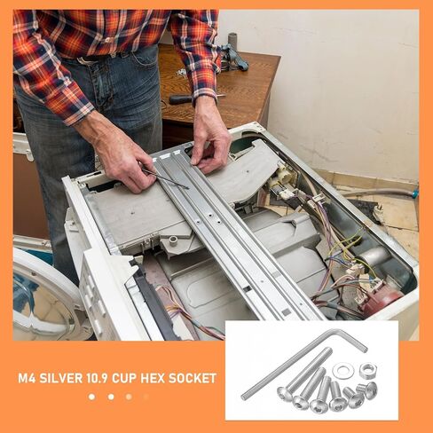 مجموعة متنوعة من البراغي M3 M4 M5 M6 M8، مجموعة متنوعة من الصواميل والمسامير المترية، مجموعة مسامير وصواميل غطاء رأس مقبس سداسي، مجموعة براغي سداسية المقبس، مجموعة براغي الماكينة (486 قطعة M4) in Kuwait