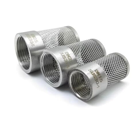 1pcs Stainless Filter, 1/2" 3/4" 1" Female Thread Filter for Aquarium Mesh Cover(2.5") in Kuwait