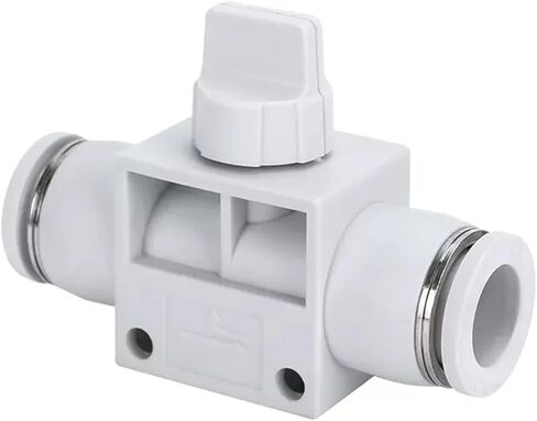 HVFF Pneumatic Quick Connector Gas Wwitch Manual Pipe Valve Hose 4 6 8 10 12mm Cylinder Solenoid White 1Pcs(HVFF-10) in Saudi Arabia