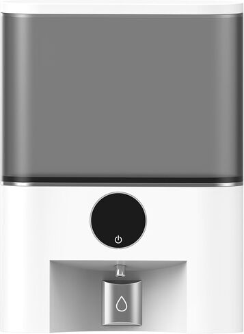 موزع غسول الفم الأوتوماتيكي الذكي X124 - 18.26 أونصة للدفع بدون لمس مع 4 أكواب ملونة، 4 أوضاع توزيع، قابلة لإعادة الشحن عبر USB-C، شاشة LED، حامل على الحائط - مقاوم للماء (أبيض) in Kuwait