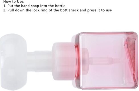 8.4oz 250ml Foaming Hand Soap Dispenser, Refillable Empty Hand Soap Container, Portable Flower Soap Dispenser, Reusable Square Plastic Press Bottle for Bathroom 6.3 x 2.6 x 2.6in in Saudi Arabia