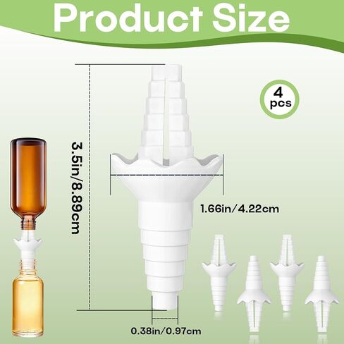 4-Pack Universal Bottle Emptying Kit for Effortless Liquid Transfer Like Shampoo, Lotion, Dish Soap and Other Kitchen&Bathroom Liquids, Leak-Proof and Sealed Design Saves Time and Effort in Kuwait