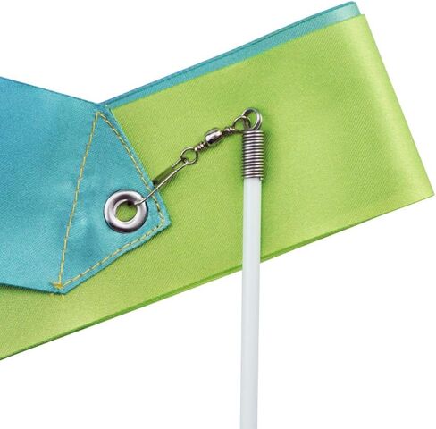 Blue Green Gradient Dance Ribbons Rhythmic Gymnastics Ribbon Dancing Streamers for Baton Twirling Wands Artistic Dancing Training Supplies, 2 Pack in Saudi Arabia