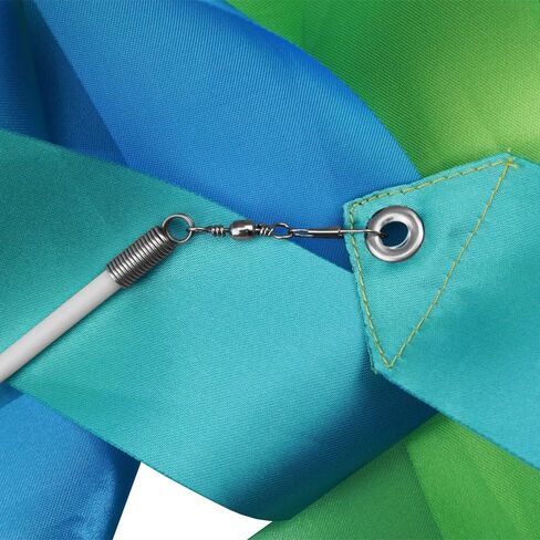 Blue Green Gradient Dance Ribbons Rhythmic Gymnastics Ribbon Dancing Streamers for Baton Twirling Wands Artistic Dancing Training Supplies, 2 Pack in Saudi Arabia
