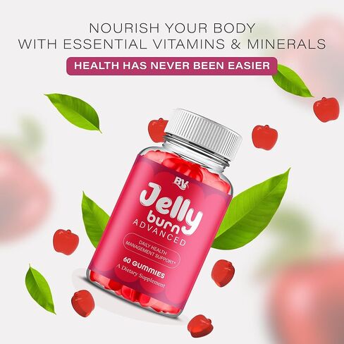 BLUE VIBE JellyBurn Advanced Gummies, JellyBurn Premium Health Management and Overall Wellness Support Gummy Supplement, JellyBurn Overall Health Support Supplement (1 Pack - 60 Gummies) in Kuwait