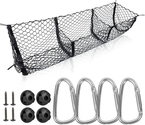 Kaskawise Truck Bed Cargo Net, Envelope Style Pickup Organizer with Storage Bag, Fits Chevy Silverado, GMC Sierra, Ford F-150, RAM, 51.1" x 17.7" Elastic Truck Netting for Groceries & Gear in Kuwait