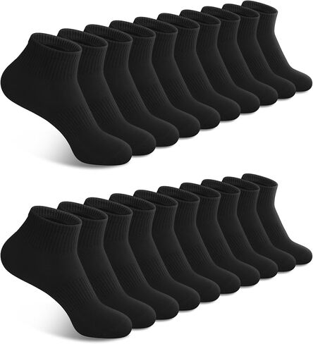 YSense 10 Pairs Quarter Socks Women Cotton Athletic Running Ankle Crew Socks with Arch Support in Saudi Arabia