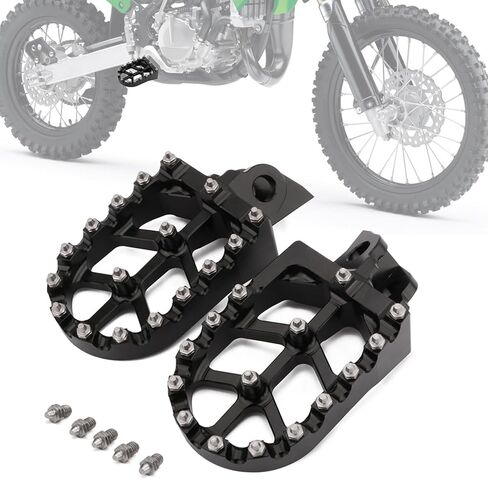 Dirt Bike Foot Pegs,Motorcycle Footpegs Wider Foot Pegs Rest Pedal CNC for KLX 140 KLX140 KLX140RF 2008-2024 KX65 2000-2024 KX85 2001-2024 KX100 1998-2021 KX112 2022-2024 KX80 1998-2000 Green in Kuwait