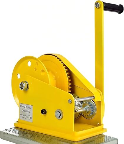 Heavy Duty Hand Winch - 1800lbs 2-Way Self-Locking with Automatic Brake, Compact Manual Winch for Boat Trailers & Trucks, Durable & Reliable with 15m Rope & Hook in Saudi Arabia