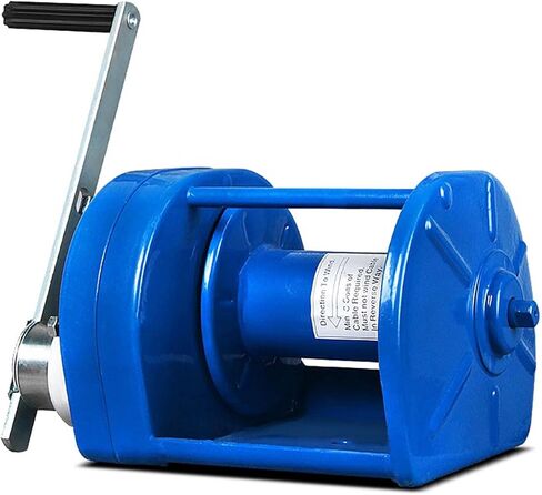 35.8cm Hand Winch - 1100LBS Capacity, Horizontal Trailer Winch with Self-Locking Feature - Ideal for Boats, ATVs, and Off-Road Use, and Reliable in Kuwait
