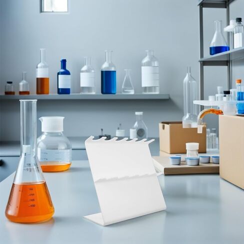 Plastic Z-Shaped Laboratory Pipette Holder Rack, Micropipette Storage Organizer Stand for Lab Use with Triangular Base, Sturdy Plastic Pipette Rack for Scientific Research in Saudi Arabia