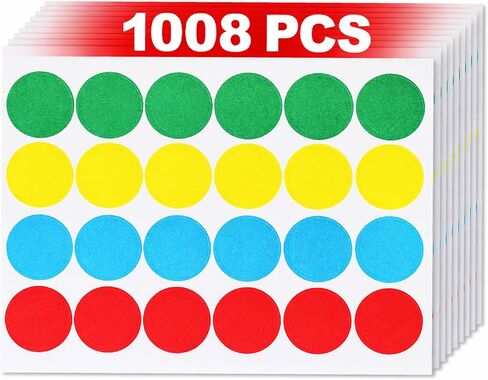 Mr. Pen- Color Coding Labels, 1008pcs, Assorted Colors, ¾" Dot Stickers, Round Stickers, Color Dots Stickers, Colored Sticker Dots, Dot Labels, Colored Stickers, Circle Stickers, Circle Sticker Labels in Kuwait