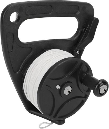Semme Semme Diving Reel with 46m Nylon Line Lightweight Finger Spool for Cave Diving Snorkeling Sports (Black Pulley) (yellow wheel) in Saudi Arabia