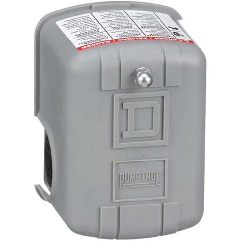 Telemecanique Sensors 9013FHG19J52 Air-Compressor Pressure Switch, 125 Psi Set Off, 30 Psi Fixed Differential, 1/4" Npt External in Saudi Arabia