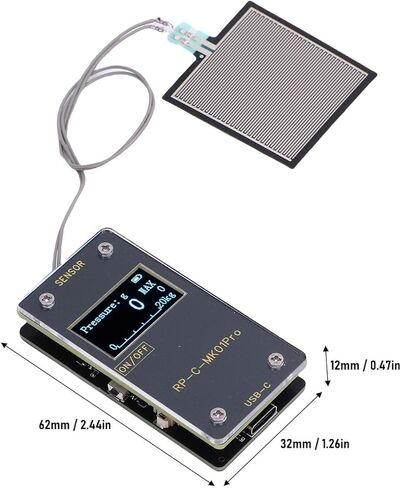 Hilitand Pressure Sensor Display Module Thin Film Pressure Sensor with Display 20KG High Sensitivity Visual Data Collection for RP S40 ST LT Series Sensors in Kuwait