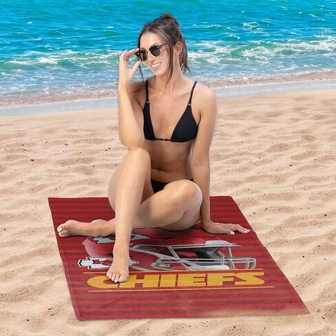 Northwest NFL Kansas City Chiefs 2-Pack Beach Towel Set, 30" x 60" Each, Standard, Team Colors in Saudi Arabia