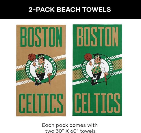 Northwest Boston Celtics NBA Flex Beach Towel 2 Pack 30 x 60 Inches in Saudi Arabia